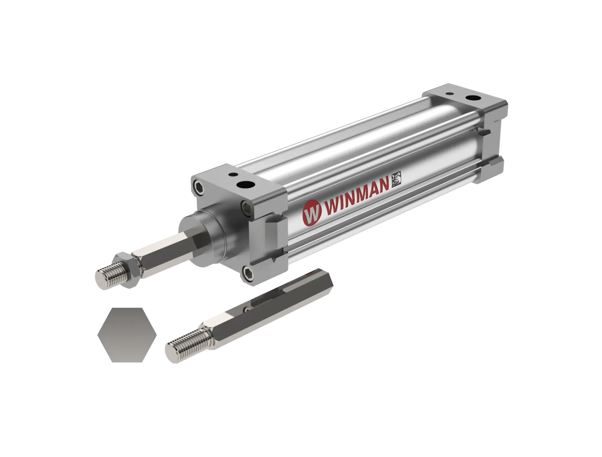WINMAN WAC-HR-080 ISO 15552 Non-Rotating Rod Aluminum Cylinder