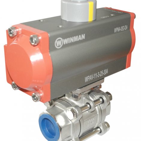 WINMAN 3-Piece, ISO 5211, Stainless Ball Valve