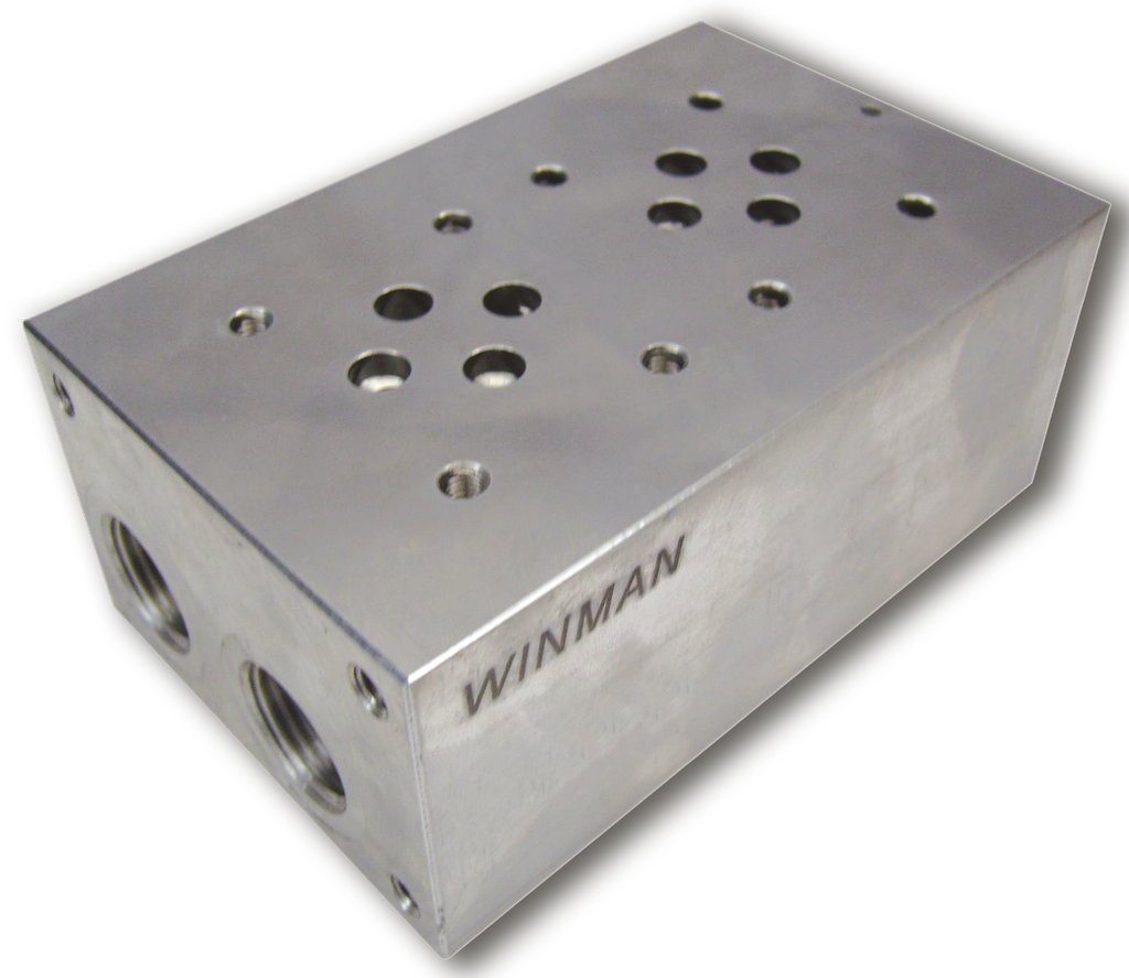 WINMAN Hydraulic NG 6 Steel Valve Plates - Right/Left Outlet Straight Without Safety