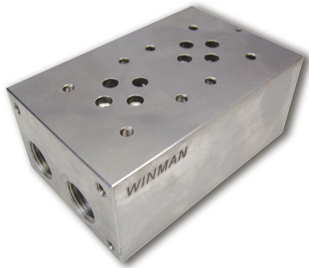 WINMAN Hydraulic NG 6 Steel Valve Plates - Side Outlet Straight Without Safety