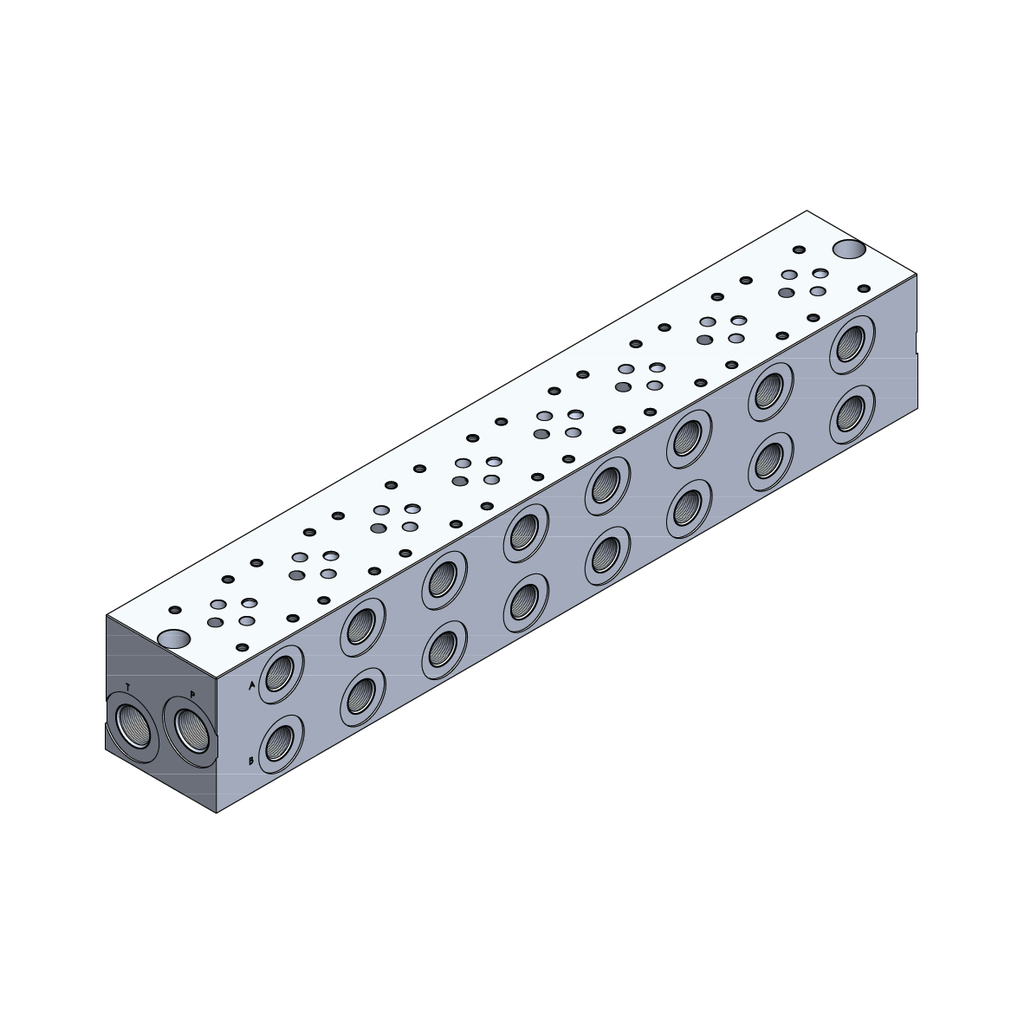 WINMAN W-A-Y Series Hydraulic NG 6 Aluminum Valve Plates (Side Outlet Without Safety)