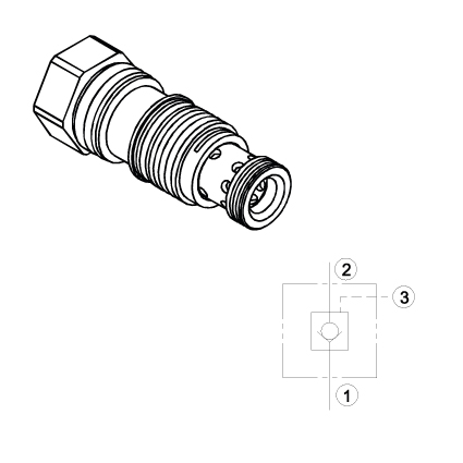 WINMAN WCXA Series Cartridge Pilot Operated Check Valve (Closed Pilot)
