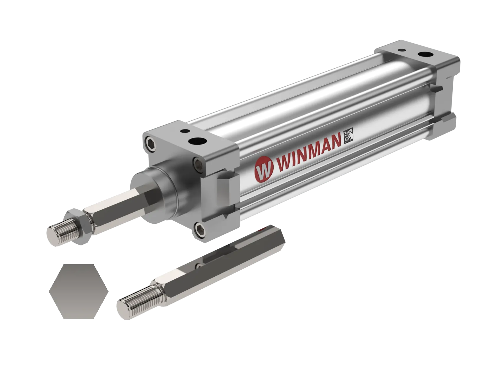 PNÖMATİK / WINMAN PNÖMATİK SİLİNDİRLER / ISO 15552 SERİSİ SİLİNDİRLER / WINMAN WAC-HR ISO 15552 ALÜMİNYUM DÖNMEZ ROTLU SİLİNDİRLER
