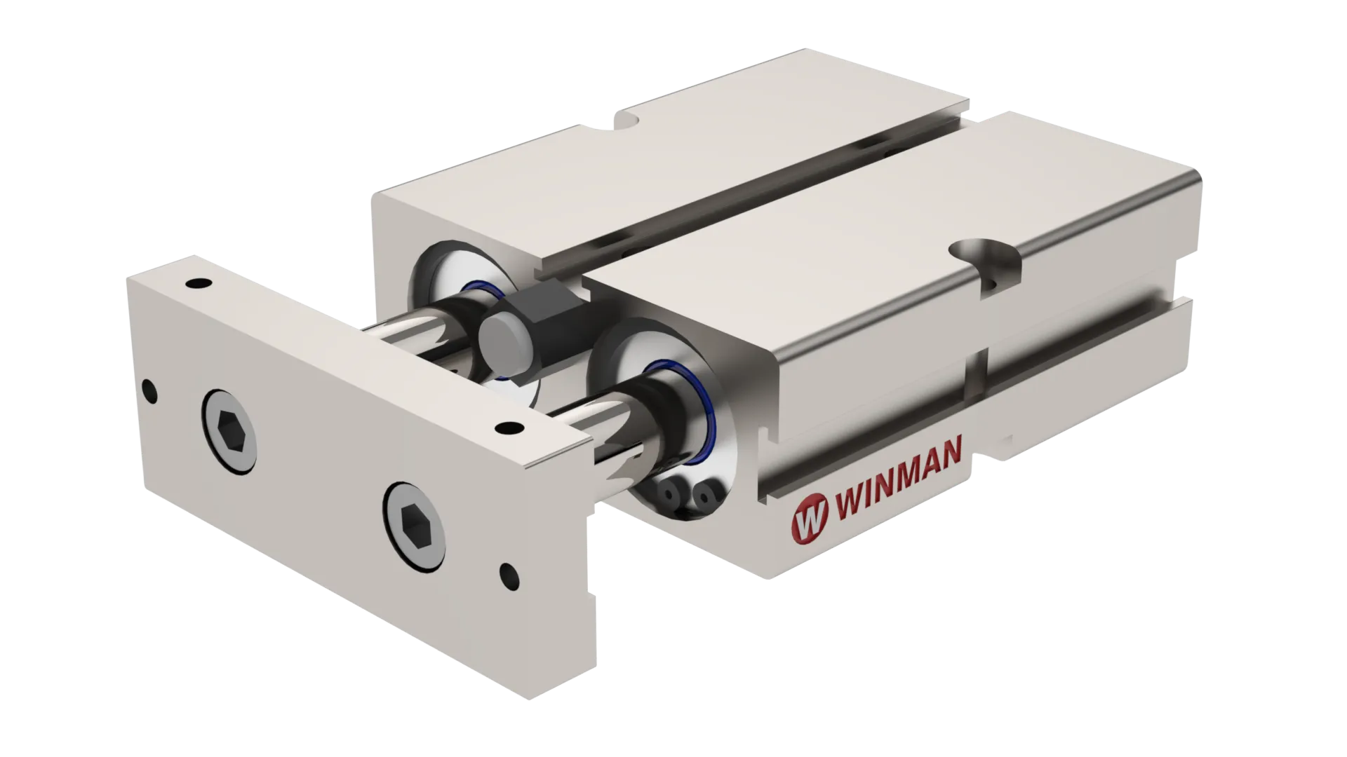 PNÖMATİK / WINMAN PNÖMATİK SİLİNDİRLER / YATAKLI PNÖMATİK SİLİNDİRLER / WINMAN WTN ÇİFT PİSTONLU PNÖMATİK SİLİNDİRLER