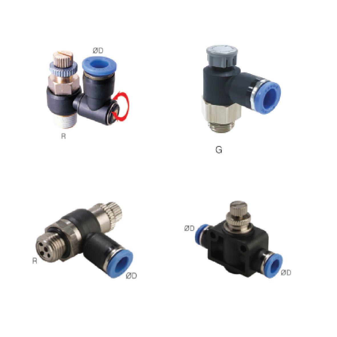 PNÖMATİK / PNÖMATİK BAĞLANTI ELEMANLARI | FITTINGS / SANG-A BAĞLANTI ELEMANLARI / SANG-A  OTOMATİK BAĞLANTI ELEMANLARI / SANG-A Hız Kontrol Fittingsleri